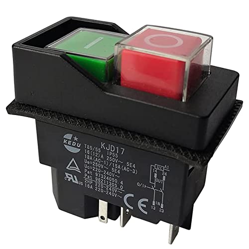 OUHUAN Elektromagnetische Schalter Druckschalter für GartengeräTe KJD17 220V 5 Pin -Terminals von OUHUAN