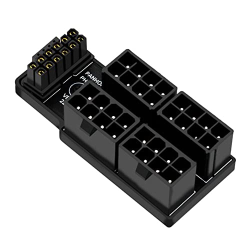 OUHUAN FüR RTX 4090 4080 Grafikkarte ATX3.0 4X8Pin 12+4Pin Netzteil 180 Grad Abgewinkelter Stecker für Stromversorgungskabel,B von OUHUAN