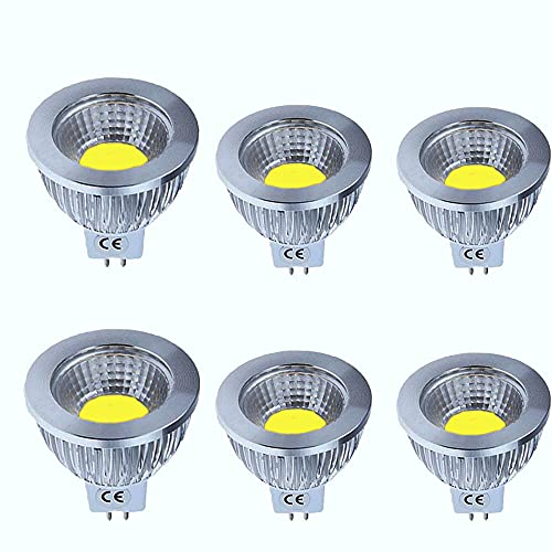 OUKAIDE GU5.3 MR16 LED 6W Lampe 220V, 60 Watt ersetzt,6000K Kaltweiß LED Spot MR16, 600Lm LED Leuchtmittel, Nicht dimmbar-6 Stück von OUKAIDE