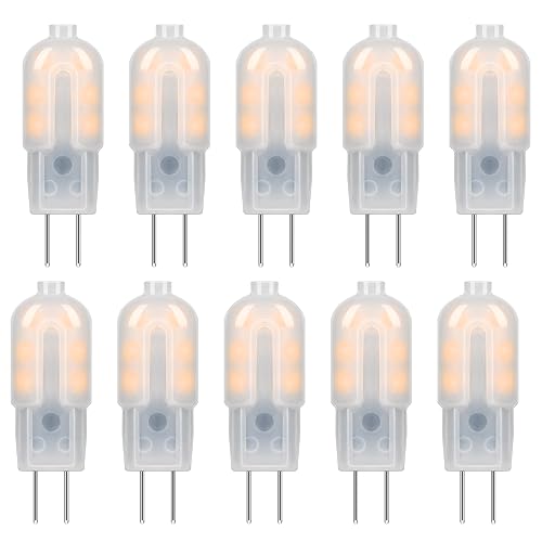 OUKAJO G4 LED 12V,2W Ersatz 20W Halogenlampen,Warmweiss 3000K,200LM, Nicht Dimmbar, Kein Flickern,10 Stück von OUKAJO