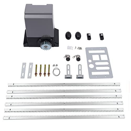 370W Schiebetorantrieb Torantrieb Satz inkl. 2x Fernbedienungen 600KG + 6M Schiene, Elektrischer Schiebetorantrieb Automatic Torantrieb Schiebetor von OUKANING