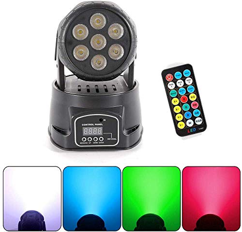 7 LED Moving Head Stage Lighting 4in1 RGBW LED Bühne Licht DJ Party Light Bühnenbeleuchtung DMX + Remote Bühnenlicht von OUKANING