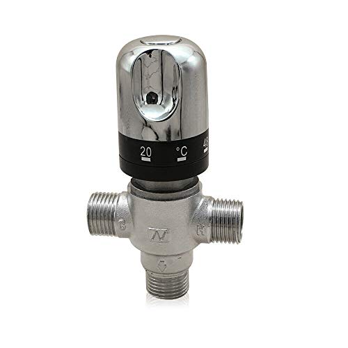 3 Wege Heiß Kaltwasser Mischventil Thermostatisch Thermostat KontrolleTemperatur Mischwasserventil 1/2" Ventil Thermostatisch 3 Wege Heiß Kaltwasser Mischventil Thermostatisch Thermostat KontrolleTemperatur Mischwasserventil 1/2" Ventil Thermostatisch von OUKANING
