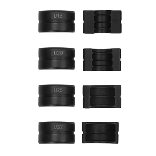 OUKANING 4-tlg Pressbacken-Set für 16, 20, 25, 32mm Rohre, U-Profil, Für PEX, Alu-Kunststoff und PB Rohre, Kompatibel mit hydraulischen und mechanischen Crimpzangen von OUKANING