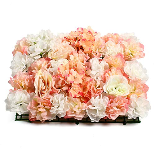 OUKANING 5 Stück Künstliche Blumenwand Paneele Seidenblume Hochzeitsortdekor für Hintergrund Dekoration Hochzeitsfotografie Veranstaltungsort von OUKANING