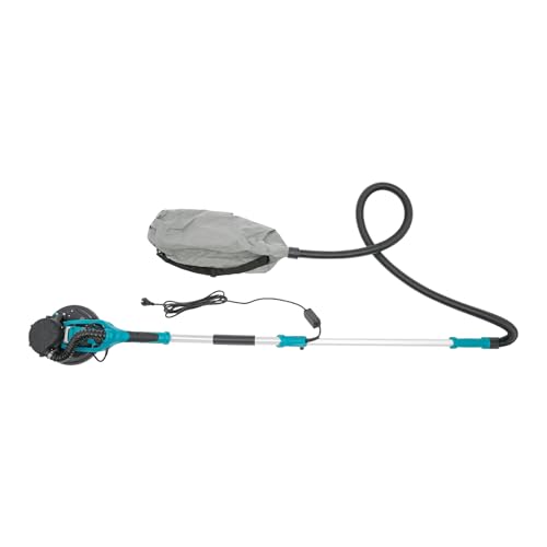 OUKANING Faltbarer Elektrischer Trockenbau-Schleifer 750W, 6-Stufig Einstellbar, Mit Staubabsaugung, LED Beleuchtung, 0-90° Verstellbar Und Längenverstellbar Für Wände/Decken (Blau) von OUKANING
