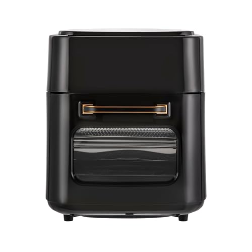 OUKANING Heiße Luft Fritteuse 1400W, 15L Fritteuse mit Digital Touchscreen, 80-200°C Temperaturregelung, 5-65Min Timer, Überhitzungsschutz, Schwarz (Schwarz) von OUKANING
