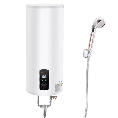 OUKANING Warmwasserspeicher 30L/50L/60L/70L - 2000W Elektrischer Warmwasserboiler Vertikal Warmwasserbereiter 0.7MPa 25-75°C Temperatur einstellbar für Küche Bad (30L) von OUKANING