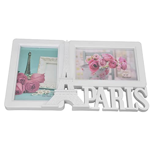Fotorahmen, Home Dekorativer Bilderrahmen, 29,8 x 17cm Rechteckiger Bilderrahmen mit Eiffelturm Fotos für Home Office Tischplatten Dekorative von OUKENS