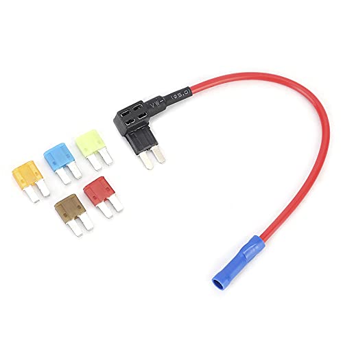 Flachsicherungssatz, 5 Stück Kfz-Schaltung Micro2-Blattsicherung mit Sicherungshalter Tap Kit Set, Sicherungshalteradapter von OUKENS
