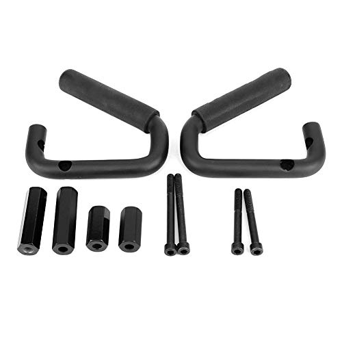 OUKENS Auto Haltegriff, Aluminiumlegierung Auto Frontgriff Zubehör Fit für Wrangler JK 2/4 Tür 2007-2019 (Schwarz) von OUKENS