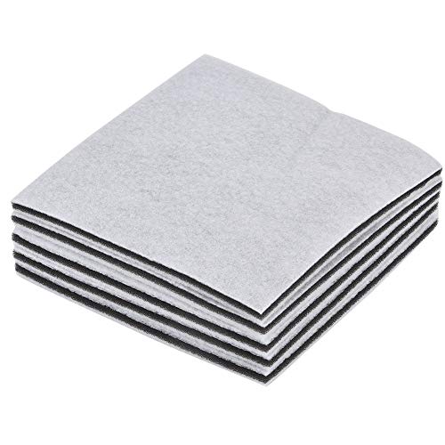 Bodenstaubsaugerfilter, 5 Stück Grau Aktivkohle Universal Motor Filter Schneidebar Staubsauger Vormotor Filter 150x150mm von OUKENS