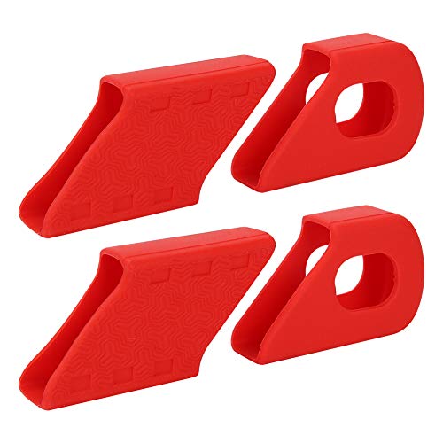 OUKENS Fahrrad Kurbelschutz,4Pcs Silikon Arm Stiefelschutz MTB Fahrrad Kurbelgarnitur Arm Schutzfolie Protector Staubdicht Abdeckung Fahrradzubehör(rot) von OUKENS