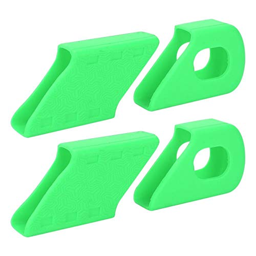 OUKENS Fahrrad Kurbelschutz,4Pcs Silikon Arm Stiefelschutz MTB Fahrrad Kurbelgarnitur Arm Schutzfolie Protector Staubdicht Abdeckung Fahrradzubehör(Grün) von OUKENS