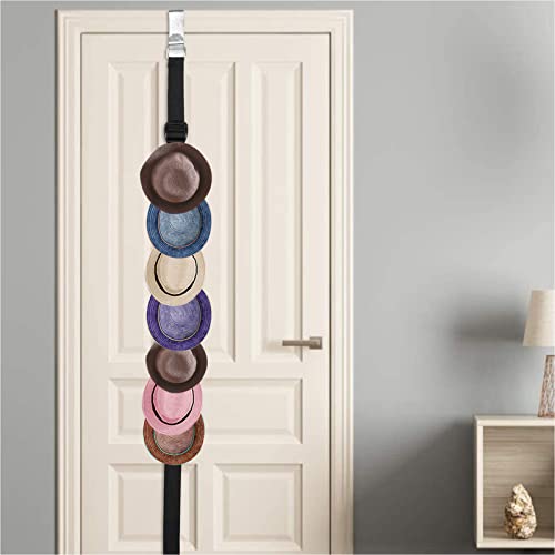 OUKENS Kappen Halterung, Baseball Kappen Halter Verstellbar Tür Kappen Gestell Caps Halter Baseball Caps Organizer Schrank Hängend mit 20 Haken für Zuhause und Reisen von OUKENS