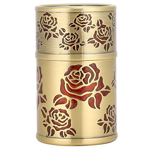 OUKENS Zahnstocher Box Baumwoll-Tupferhalter Dual-Gebrauch Retro-Licht luxuriöser Antike rot mit Rosenmuster von OUKENS
