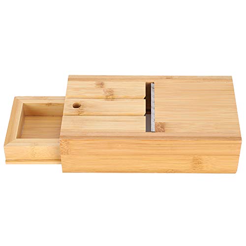 Seifenform, Bambus verstellbarer Seifenschneider Hobelwerkzeug Handgefertigter Seifenbedarf mit Schublade von OUKENS