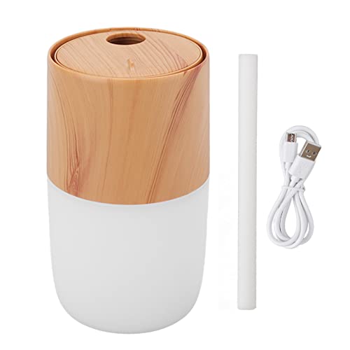 Tragbarer Luftbefeuchter, Diffusor für ätherische Öle, 300 ml USB-Luftbefeuchter mit Zeitfunktion und buntem Nachtlicht für Autos und Zuhause, Diffusor für ätherische Öle für den (Leichte Holzfarbe) Tragbarer Luftbefeuchter, Diffusor für ätherische Öle, 300 ml USB-Luftbefeuchter mit Zeitfunktion und buntem Nachtlicht für Autos und Zuhause, Diffusor für ätherische Öle für den (Leichte Holzfarbe) von OUKENS