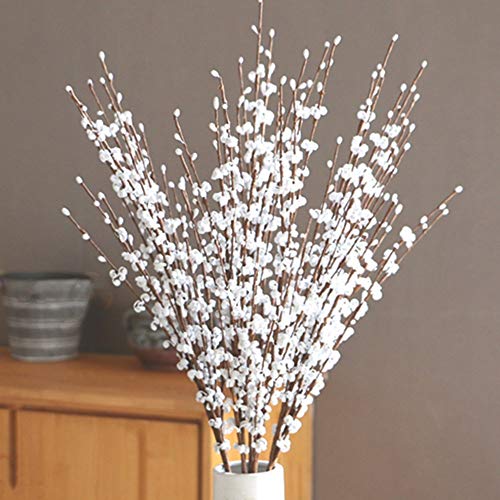 Künstliche Jasmin-Blumenstrauß mit langem Stiel, 6 Stück, 74 cm lang, künstliche Jasmin-Pflanzen für Hotel, Zuhause, Büro, Küche, Schlafzimmer, Hochzeit, Party, DIY-Dekoration (weiß) von OUKEYI