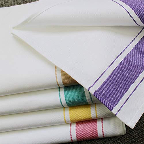 OUKEYI Cotton Craft Dinner-Servietten, mehrfarbig, Stoffservietten, 5 Stück (35 x 50 cm), weiche und bequeme wiederverwendbare Stoffservietten – perfekte Tischservietten/Baumwollservietten für Zuhause von OUKEYI