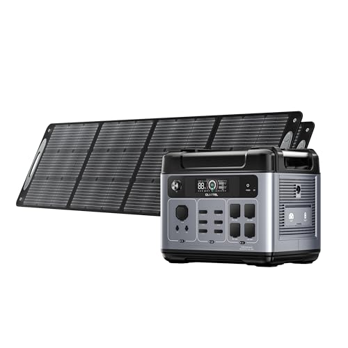 OUKITEL P2001 Plus Powerstation mit Solarpanel, Solar Generator mit Solarpanel 2x200W, 2400W Tragbare Powerstation für Wohnung Reise Camping von OUKITEL