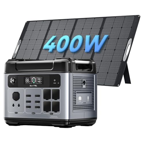 OUKITEL P2001 Plus Powerstation mit Solarpanel, Solar Generator mit Solarpanel 430W, 2400W/2048Wh Tragbare Powerstation für Wohnung Reise Camping von OUKITEL