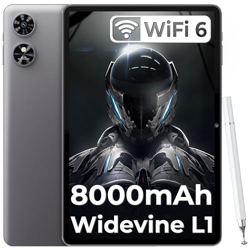 OUKITEL OT6 WiFi Tablets - 8000mAh Akku 12GB+64GB/1TB TF Android 13 Tablet 10.1 Zoll WiFi 6 Tablet BT5.0 Widevine L1/Google GMS/TÜV Augenschutz/3.5mm Klinke von OUKITEL