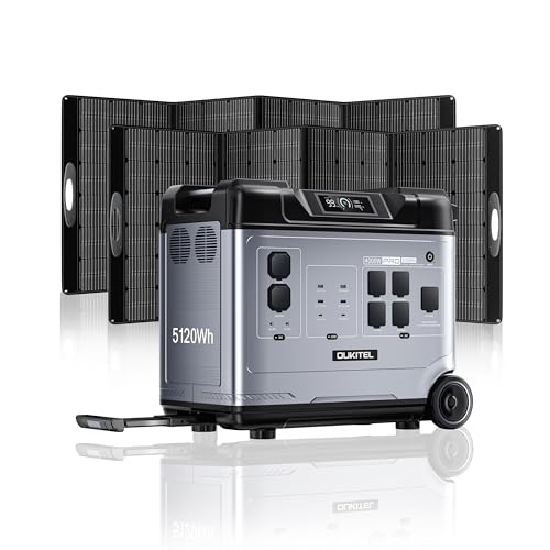 OUKITEL P5000 Pro Powerstation mit Solarpanel(2x430W), 5120Wh Stromspeicher mit LiFePO4-Batterie, Solar Generator mit Solarpanel für Camping,Wohnmobil,Haus Stromausfälle von OUKITEL
