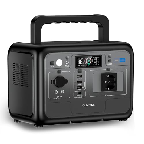 OUKITEL P800E Tragbare Powerstation 800W, Solargenerator Stromspeicher 512Wh LiFePO4 mit 1600W Spitze AC Ausgänge, PD100W Type-C, Schnellladung 0-100% in 1 Stunde, für Reise, Camping, Stromausfall OUKITEL P800E Tragbare Powerstation 800W, Solargenerator Stromspeicher 512Wh LiFePO4 mit 1600W Spitze AC Ausgänge, PD100W Type-C, Schnellladung 0-100% in 1 Stunde, für Reise, Camping, Stromausfall von OUKITEL