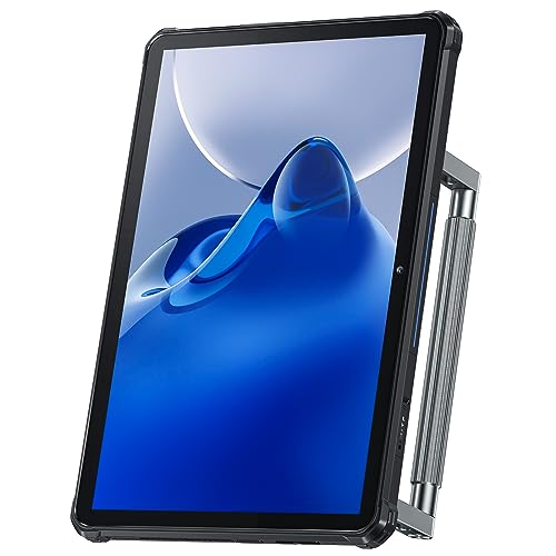 OUKITEL RT7 Outdoor Tablet - 32000mAh Akku (33W Schnell-Ladung) - 16GB(8+8)RAM + 256GB ROM Tablet 10.1 Zoll FHD+, Android 13 Wasserdichtes Tablet, 48MP+32MP Camera IP68/IP69K Dual SIM 4G/OTG/GPS Blau von OUKITEL