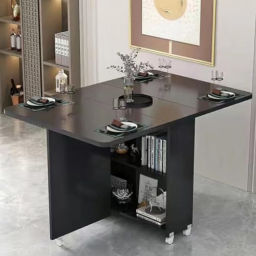 OUKMXSY Ausziehbarer Klapp-Esstisch, Moderner Tisch Mit 8 RäDern Und 2-Lagigem Ablagefach, Multifunktional Erweiterbar FüR KüChe, Schlafzimmer, Wohnzimmer (Farbe OUKMXSY Ausziehbarer Klapp-Esstisch, Moderner Tisch Mit 8 RäDern Und 2-Lagigem Ablagefach, Multifunktional Erweiterbar FüR KüChe, Schlafzimmer, Wohnzimmer (Farbe von OUKMXSY