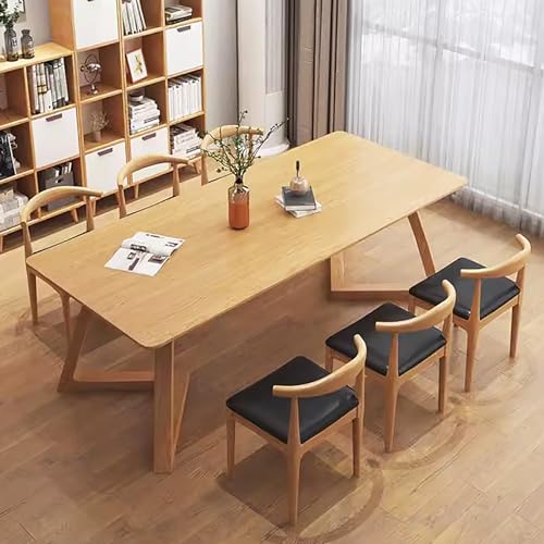 OUKMXSY Mid Century Modern Esstisch, Rechteckige Massivholz KüChen- Und Zimmertische, Rustikaler Couchtisch Lang FüR 2,4,6,8 Personen, Kein Hocker OUKMXSY Mid Century Modern Esstisch, Rechteckige Massivholz KüChen- Und Zimmertische, Rustikaler Couchtisch Lang FüR 2,4,6,8 Personen, Kein Hocker von OUKMXSY