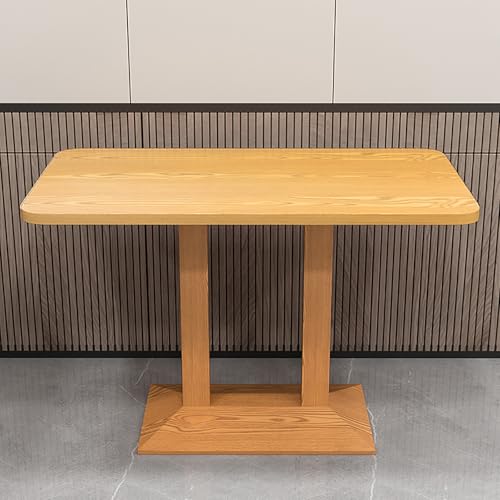 OUKMXSY Quadratischer Esstisch Mit Schwarzem Metallrahmen, Industrielle Bar-Holzplatte, Hohe Kneipentische, Esstische In KüChenthekenhöHe FüR Zimmerrestaurants (120 cm L X 60 cm B X 74 cm H, Natur A) von OUKMXSY