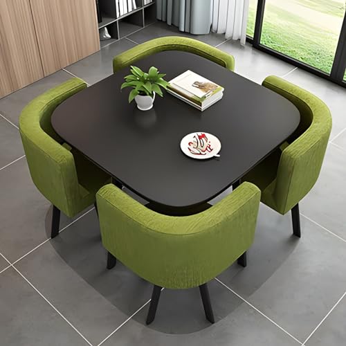 OUKMXSY Quadratisches Esstisch-Set Mit StüHlen, Kompakte KüChe Und 4 StüHle, Moderne KonferenzstüHle, Empfang FüR Besprechungsraum, KüChenmöBel FrüHstüCk OUKMXSY Quadratisches Esstisch-Set Mit StüHlen, Kompakte KüChe Und 4 StüHle, Moderne KonferenzstüHle, Empfang FüR Besprechungsraum, KüChenmöBel FrüHstüCk von OUKMXSY