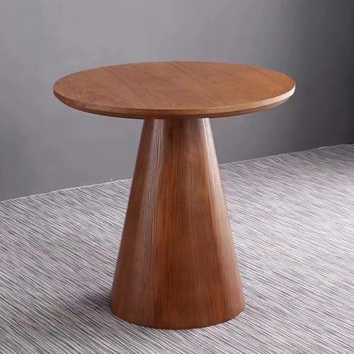 OUKMXSY Runder Esstisch Aus Holz Im Mid-Century-Stil FüR 2–6 Personen, BauernküChe Mit Sockel, Platzsparende MöBel FüR Zuhause, Wohnzimmer (50,8 cm L X 50,8 cm B X 59,9 cm H, Walnuss) von OUKMXSY