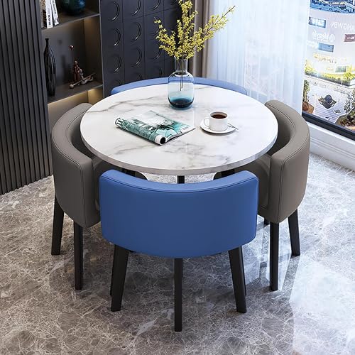 OUKMXSY Rundes Esstisch-Set FüR 4 StüHle, Modernes Kaffee- Und 1-StüHle-Set, Marmor-Tischplatte/Pu-Esszimmerstuhl-Set, FüR Lounge, Wohnzimmer, KüChe OUKMXSY Rundes Esstisch-Set FüR 4 StüHle, Modernes Kaffee- Und 1-StüHle-Set, Marmor-Tischplatte/Pu-Esszimmerstuhl-Set, FüR Lounge, Wohnzimmer, KüChe von OUKMXSY