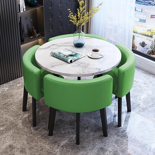 OUKMXSY Rundes Esstisch-Set FüR 4 StüHle, Modernes Kaffee- Und 1-StüHle-Set, Marmor-Tischplatte/Pu-Esszimmerstuhl-Set, FüR Lounge, Wohnzimmer, KüChe OUKMXSY Rundes Esstisch-Set FüR 4 StüHle, Modernes Kaffee- Und 1-StüHle-Set, Marmor-Tischplatte/Pu-Esszimmerstuhl-Set, FüR Lounge, Wohnzimmer, KüChe von OUKMXSY