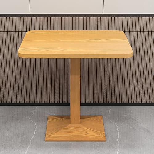 Quadratischer Esstisch Mit Schwarzem Metallrahmen, Bartischplatte Im Industriestil, Hohe Kneipentische, Esstische In KüChenthekenhöHe FüR Zimmerrestaurants (23,6"L X 23,6"B 29,5"H, Natur A) von OUKMXSY