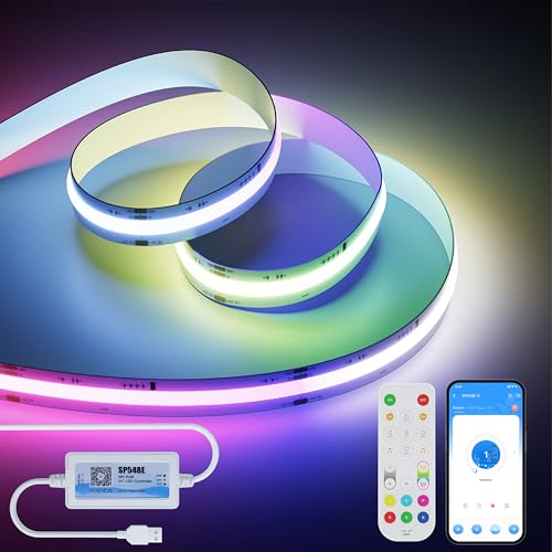 OULARA 5V RGB Smart IC USB COB LED Streifen Pixeladressierbare,3M RGB Smart IC Streifen Farbe Wechselnde Flexible Tape Licht Funktion mit Alexa/Google Assistant Musik Modus für Party DIY Dekoration OULARA 5V RGB Smart IC USB COB LED Streifen Pixeladressierbare,3M RGB Smart IC Streifen Farbe Wechselnde Flexible Tape Licht Funktion mit Alexa/Google Assistant Musik Modus für Party DIY Dekoration von OULARA
