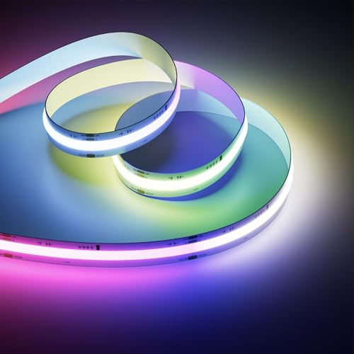 OULARA COB LED Streifen RGB Smart IC Pixeladressierbare 6M,DC24V Farbe Wechselnde LED Streifen 630LEDs/m Multicolor und weiß Tape Licht für DIY Dekoration(Controller & Adapter separat erhältlich) OULARA COB LED Streifen RGB Smart IC Pixeladressierbare 6M,DC24V Farbe Wechselnde LED Streifen 630LEDs/m Multicolor und weiß Tape Licht für DIY Dekoration(Controller & Adapter separat erhältlich) von OULARA