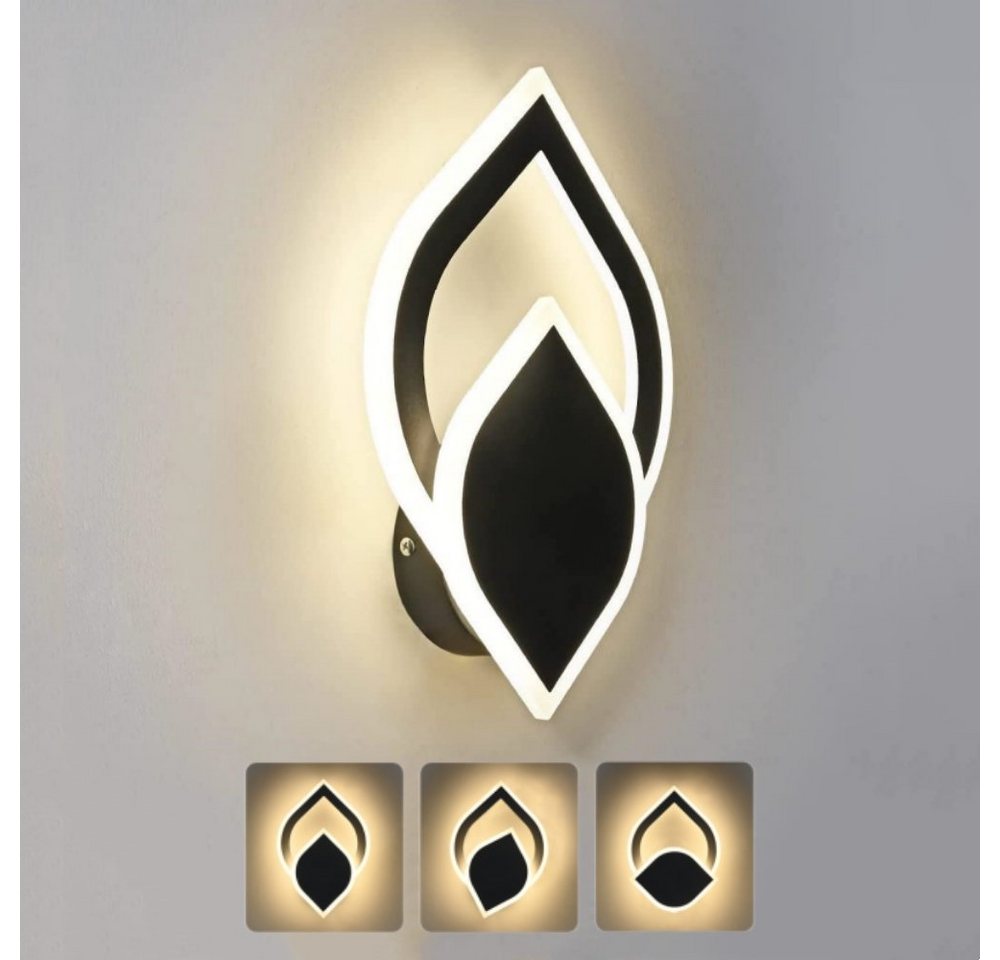 OULENBIYAR Wandleuchte Drehbar LED Wandlampe innen Einstellbare Wandbeleuchtung Wandstrahler, LED fest integriert, Warmweiß, für Schlafzimmer, Flur, Wohnzimmer, Treppenleuchten von OULENBIYAR
