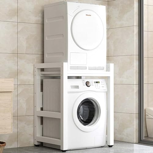 OULLWLZL Trommelwaschmaschinenschrank, Waschmaschinen-Aufbewahrungseinheit, Waschmaschinen- und Trockner-Stapelsatz, Waschmaschinen-Aufbewahrungsregal für Badezimmer, Küche, Balkon, Waschküche von OULLWLZL
