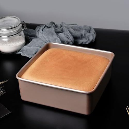 Auflaufform Quadratischer Antihaftbrot-Laib-Pan-Kohlenstoffstahl DIY. Backformen Kuchen Toast Golden Tray Formen Mold Küchengebäck Backwerkzeuge(16.8x16.8x8) von OUMIFA