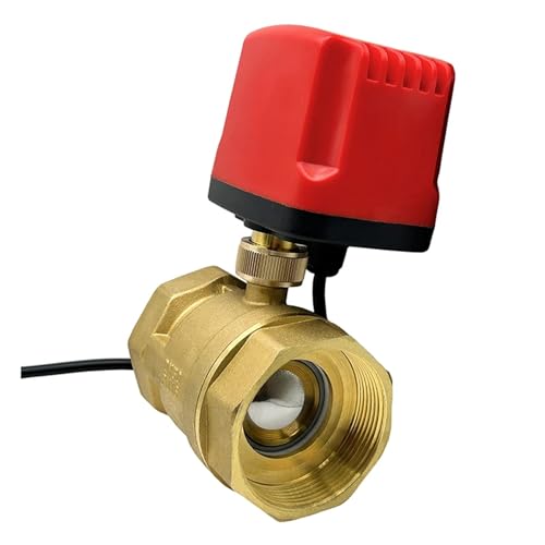 1/2 3/4 1 1-1/4 2 Zoll 2-Wege-Elektrokugelhahn aus Messing, motorisiert, 8 NM, Metallmotor mit großem Drehmoment, 1 Stück(DN32,24VDC_CR04) von OUMIFAND