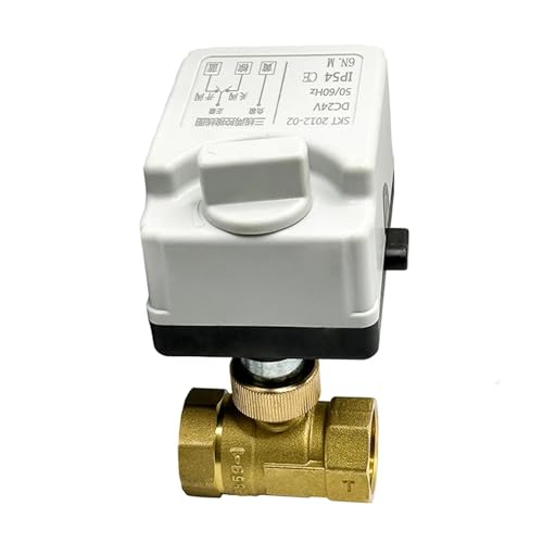1/2 3/4 1 2 Zoll Messing Motorisierte Kugelhahn 3-Draht-Steuerung Normalerweise geschlossen DC24V DC12V Elektrisch 1St(1/2",DC24V) von OUMIFAND