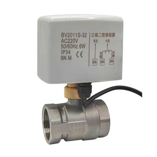 1/2 3/4 1 Zoll Elektrischer Edelstahl-Kugelhahn Dreidraht-Zweipunktsteuerung 220 V 24 V 12 V 1 Stück(2",24VDC_CR02) von OUMIFAND