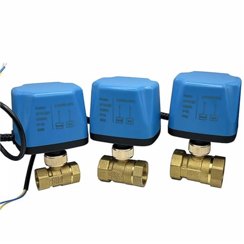 1/2 3/4 1 Zoll Messing Elektrischer Kugelhahn Normalerweise Geschlossen/Offen 2-Draht Motor 1St(DN15,220VAC_NORMALLY OPEN) von OUMIFAND