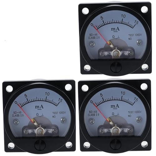 1 Stück 2,5 Genauigkeit DC 0-100mA Amperemeter SO-45 Klasse rundes analoges Panelmeter schwarz 1 Stück 2,5 Genauigkeit DC0-10mA 0-100mA Amperemeter(100MA) von OUMIFAND