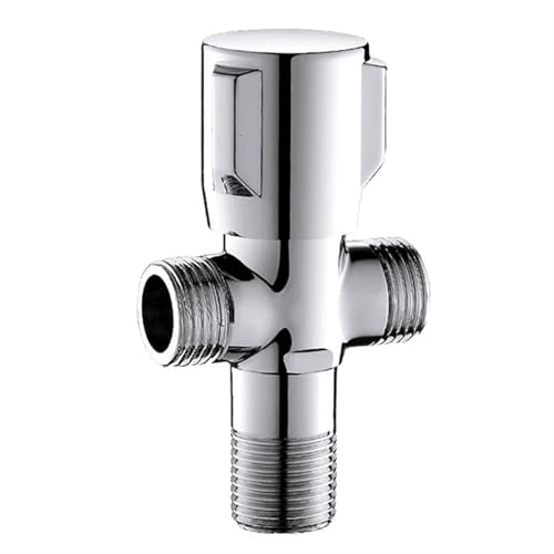 1Pcs Winkel Ventil Küche Bad Warmwasserbereiter Wasserhahn 1 In Und 2 Out Waschmaschine Waschbecken Ventile(B) von OUMIFAND