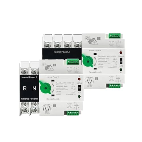 2P 4P Din-Schiene for und Wechselrichter Dual Power Automatic Transfer Wahlschalter 100A 220V 110V 1Pcs(2P,110V) von OUMIFAND